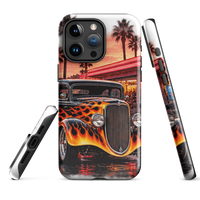 Neon Diner Flame Coupe Tough iPhone Case product mockup 5