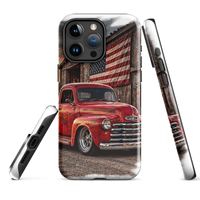 Barn Flag Red Hot Rod Pickup Tough iPhone Case product mockup 5
