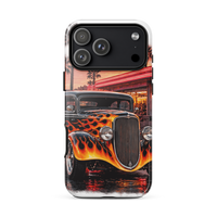 Neon Diner Flame Coupe Tough iPhone Case product mockup 7