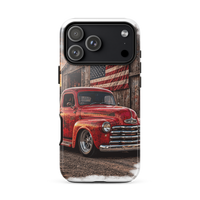 Barn Flag Red Hot Rod Pickup Tough iPhone Case product mockup 7