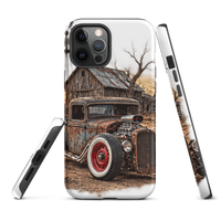 Rust and Thunder Rat Rod Pickup Tough iPhone Case product mockup 2