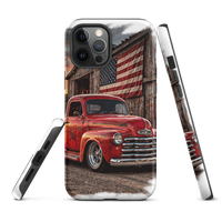Barn Flag Red Hot Rod Pickup Tough iPhone Case product mockup 2