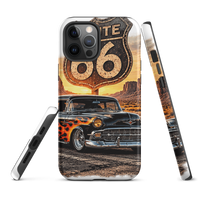 Route 66 Flame Cruiser Tough iPhone Case product mockup 2