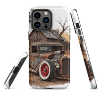 Rust and Thunder Rat Rod Pickup Tough iPhone Case product mockup 4