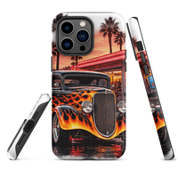 Neon Diner Flame Coupe Tough iPhone Case product mockup 4