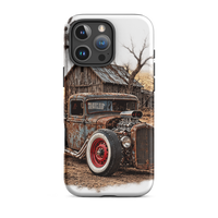 Rust and Thunder Rat Rod Pickup Tough iPhone Case product mockup 6