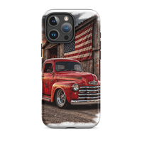 Barn Flag Red Hot Rod Pickup Tough iPhone Case product mockup 6