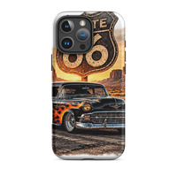 Route 66 Flame Cruiser Tough iPhone Case product mockup 6