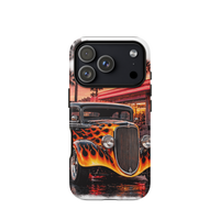 Neon Diner Flame Coupe Tough iPhone Case product mockup 8