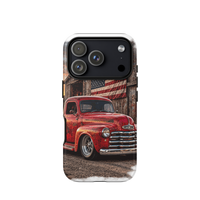 Barn Flag Red Hot Rod Pickup Tough iPhone Case product mockup 8