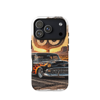 Route 66 Flame Cruiser Tough iPhone Case product mockup 8