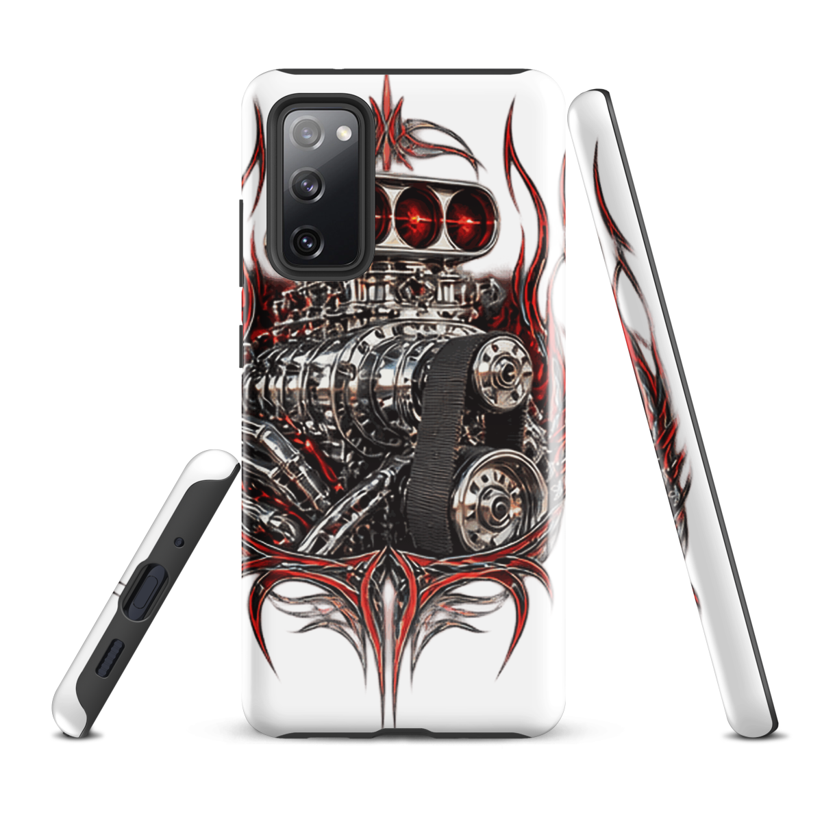 Supercharged V8 Pinstripe Tough Samsung Case product mockup 2
