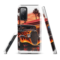 Neon Diner Flame Coupe Tough Samsung Case product mockup 2