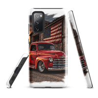 Barn Flag Red Hot Rod Pickup Tough Samsung Case product mockup 2