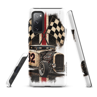 Number 32 Checkered Roadster Tough Samsung Case product mockup 2