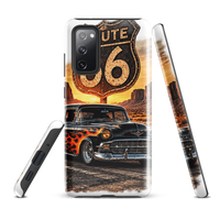 Route 66 Flame Cruiser Tough Samsung Case product mockup 2
