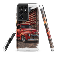 Barn Flag Red Hot Rod Pickup Tough Samsung Case product mockup 3