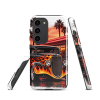 Neon Diner Flame Coupe Tough Samsung Case product mockup 5