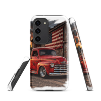 Barn Flag Red Hot Rod Pickup Tough Samsung Case product mockup 5
