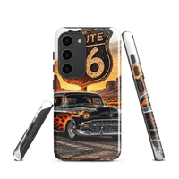 Route 66 Flame Cruiser Tough Samsung Case product mockup 5