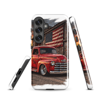 Barn Flag Red Hot Rod Pickup Tough Samsung Case product mockup 7
