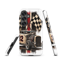 Number 32 Checkered Roadster Tough Samsung Case product mockup 7