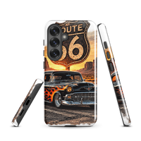Route 66 Flame Cruiser Tough Samsung Case product mockup 7