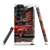 Barn Flag Red Hot Rod Pickup Tough Samsung Case product mockup 4