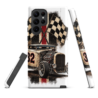 Number 32 Checkered Roadster Tough Samsung Case product mockup 4