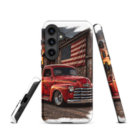 Barn Flag Red Hot Rod Pickup Tough Samsung Case product mockup 6