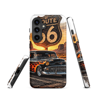 Route 66 Flame Cruiser Tough Samsung Case product mockup 6