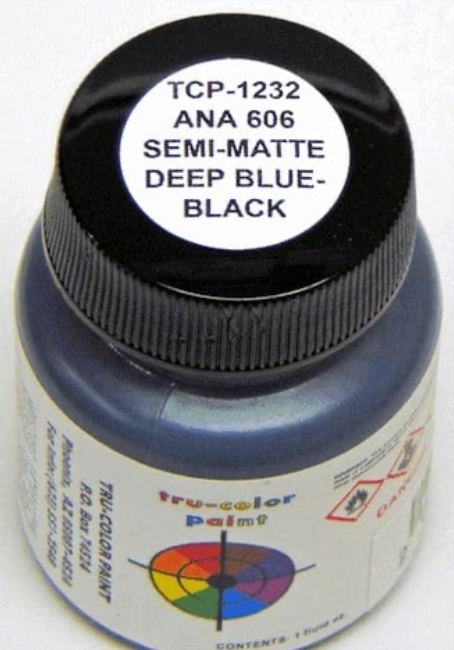 Tru-Color TCP-1232 ANA 606 Semi-Matte Deep Blue-Black 1 oz model paint