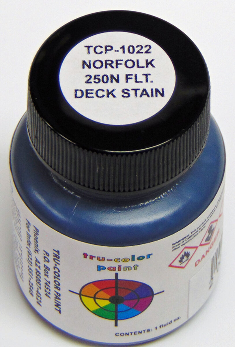 Tru-Color Paint TCP-1022 Norfolk 250N Flight Deck Stain, one-ounce bottle with labeled cap