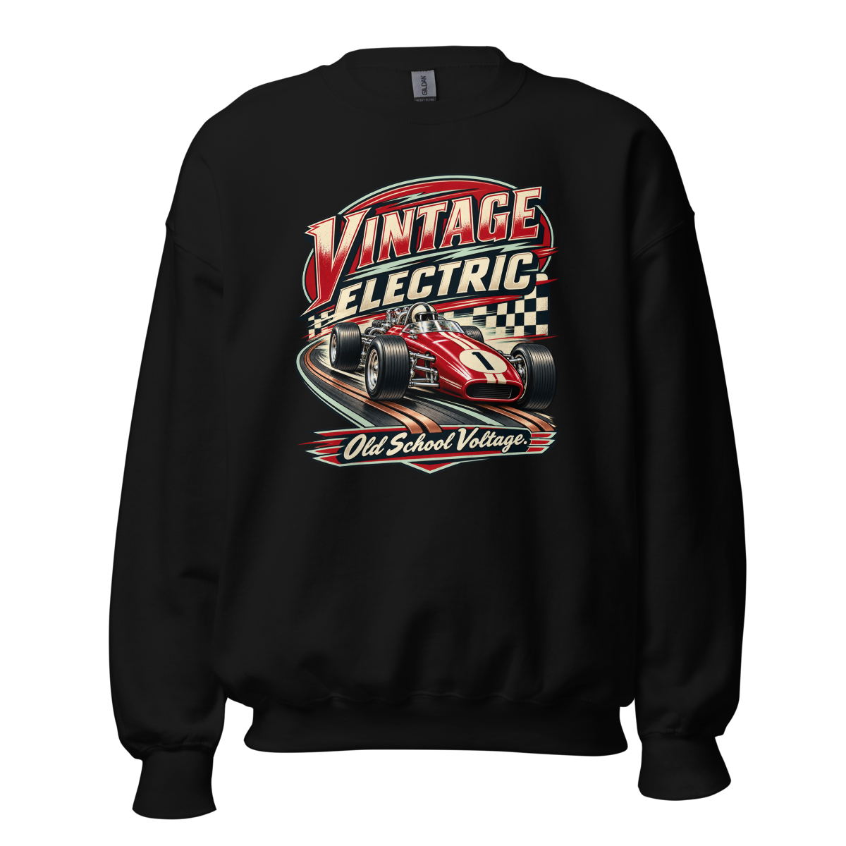 Vintage Electric Unisex Sweatshirt product mockup