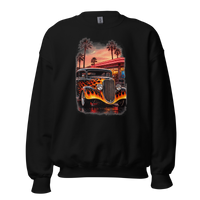 Neon Diner Flame Coupe Unisex Sweatshirt product mockup 4