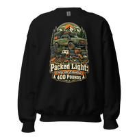 Packed Light Only 400 Pounds Unisex Sweatshirt product mockup 4