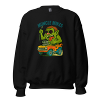 Muncle Mikes Hot Rod and Rat Rod Shirt Mayhem! Monster Rods! (004) Unisex Sweatshirt product mockup 4