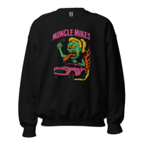 Muncle Mikes Hot Rod and Rat Rod Shirt Mayhem! Monster Rods! (014) Unisex Sweatshirt product mockup 4