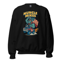 Muncle Mikes Hot Rod and Rat Rod Shirt Mayhem! Monster Rods! (018) Unisex Sweatshirt product mockup 4