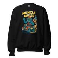 Muncle Mikes Hot Rod and Rat Rod Shirt Mayhem! Monster Rods! (026) Unisex Sweatshirt product mockup 4