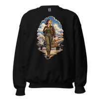 Vintage Aviation Pin-Up T-Shirt – Edition 33 Unisex Sweatshirt product mockup 4