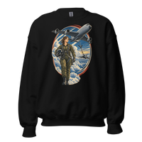 Vintage Aviation Pin-Up T-Shirt – Edition 02 Unisex Sweatshirt product mockup 4
