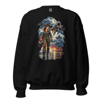 Vintage Aviation Pin-Up T-Shirt – Edition 30 Unisex Sweatshirt product mockup 4