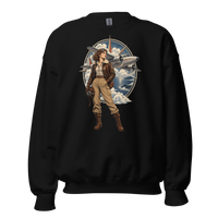 Vintage Aviation Pin-Up T-Shirt – Edition 38 Unisex Sweatshirt product mockup 4