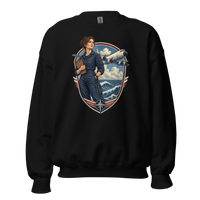 Vintage Aviation Pin-Up T-Shirt – Edition 39 Unisex Sweatshirt product mockup 4