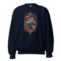 Supercharged V8 Pinstripe Unisex Sweatshirt product mockup 3