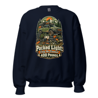 Packed Light Only 400 Pounds Unisex Sweatshirt product mockup 3