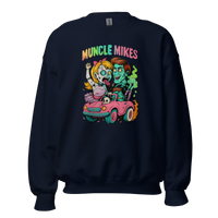 Muncle Mikes Hot Rod and Rat Rod Shirt Mayhem! Monster Rods! (016) Unisex Sweatshirt product mockup 3