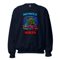 Muncle Mikes Hot Rod and Rat Rod Shirt Mayhem! Monster Rods! (019) Unisex Sweatshirt product mockup 3
