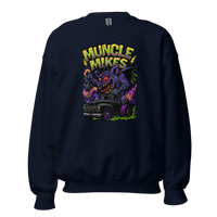 Muncle Mikes Hot Rod and Rat Rod Shirt Mayhem! Monster Rods! (029) Unisex Sweatshirt product mockup 3